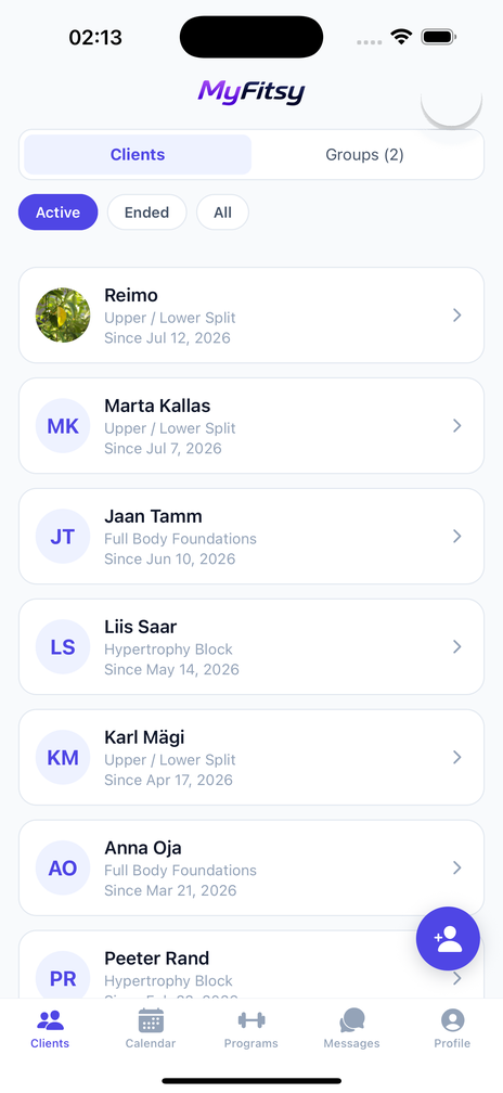 Clients & groups